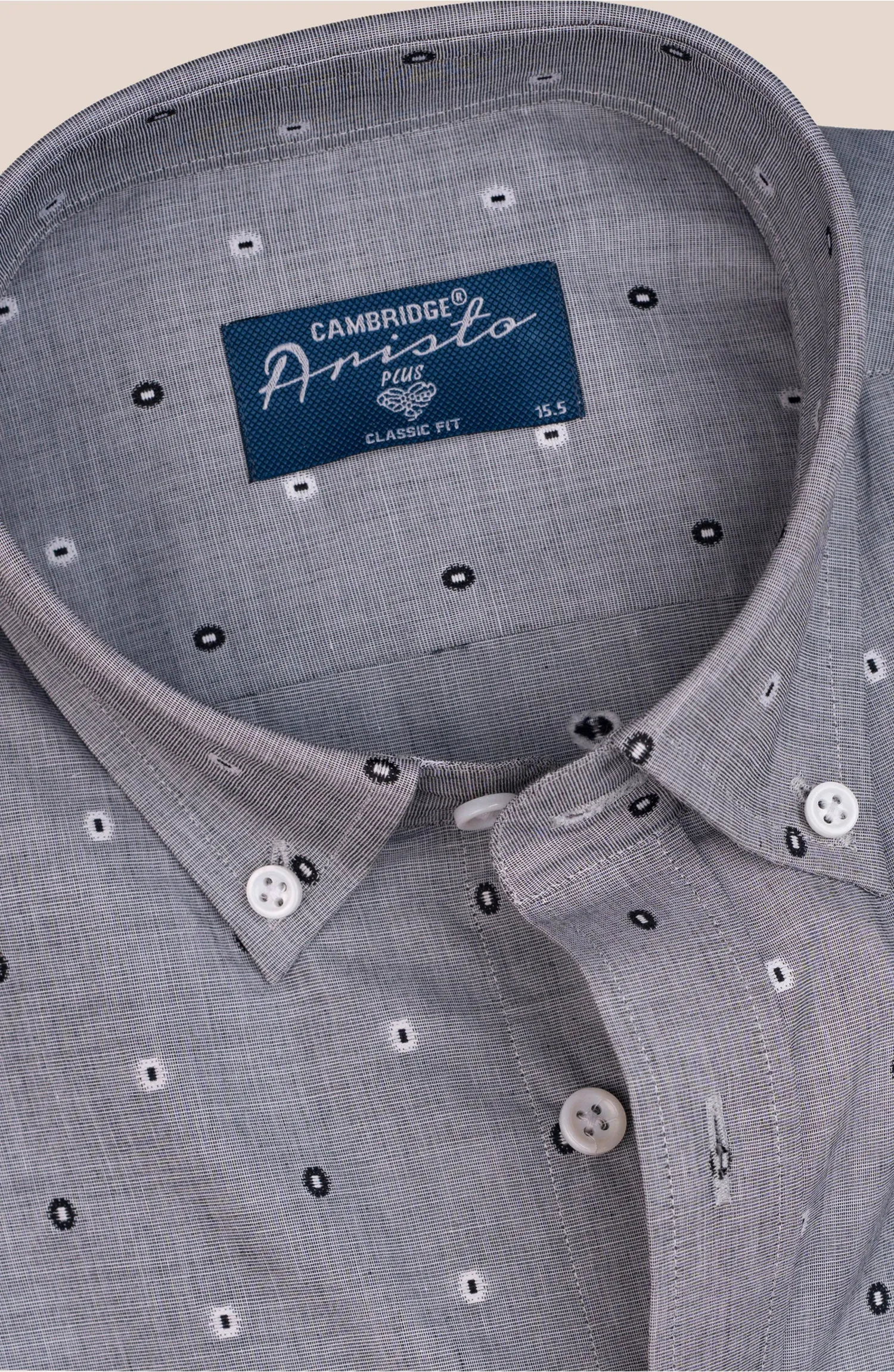 Grey Ovals Dobby Shirt