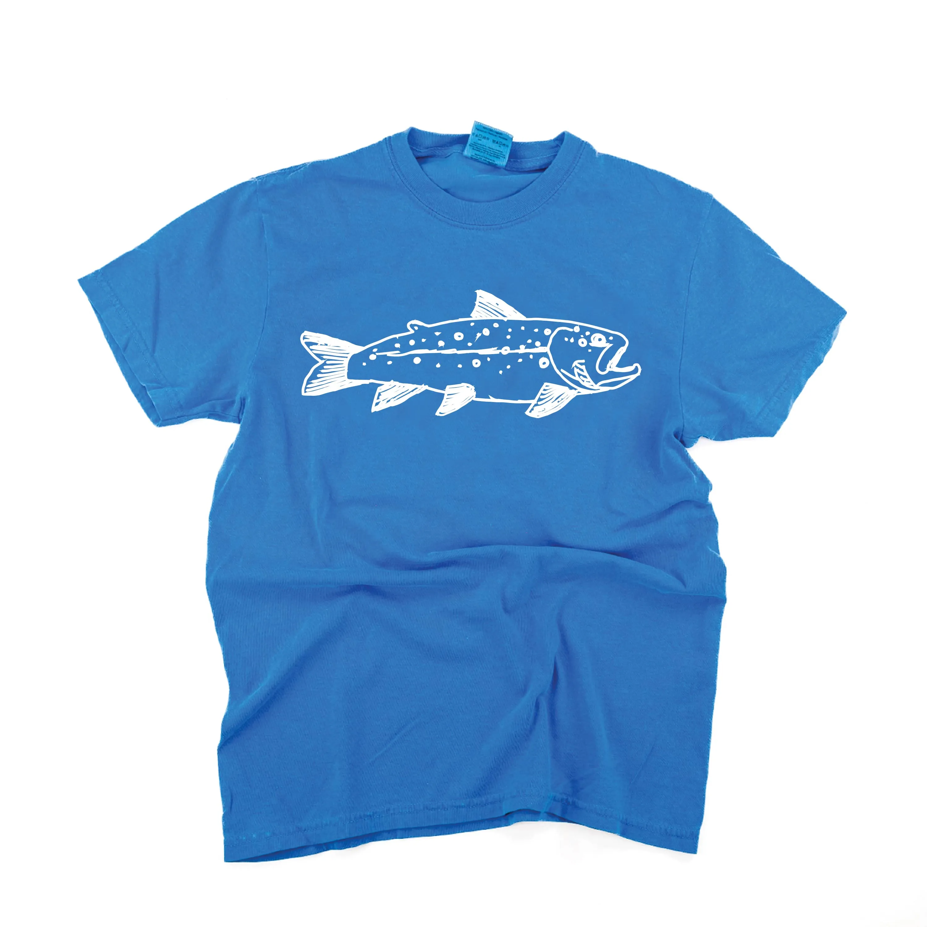 Hand Drawn Brook Trout - SHORT SLEEVE COMFORT COLORS TEE