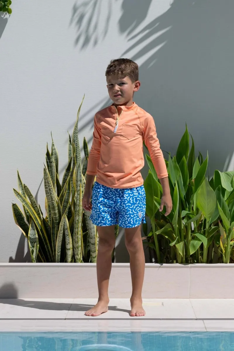 Kids UV T-Shirt - Long sleeve  - Papaya Orange