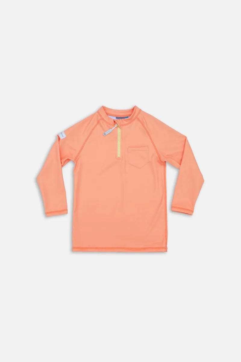 Kids UV T-Shirt - Long sleeve  - Papaya Orange