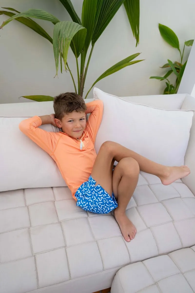 Kids UV T-Shirt - Long sleeve  - Papaya Orange