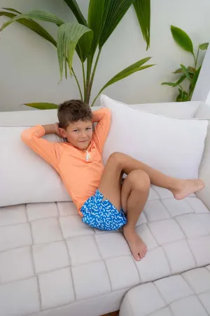 Kids UV T-Shirt - Long sleeve  - Papaya Orange