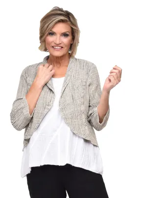 Landon Womens Jacket Cotton Gauze in Elephant