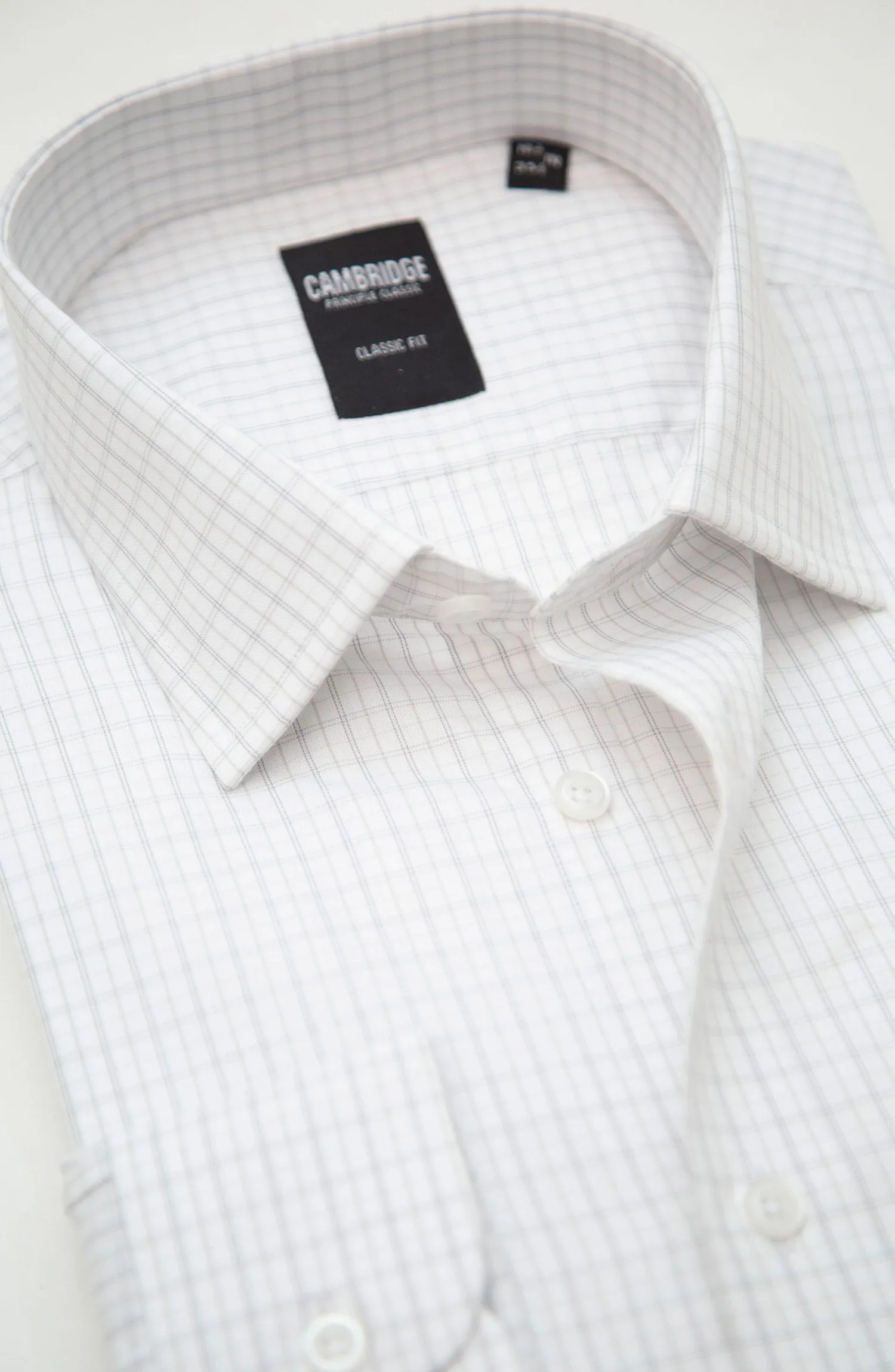 L.Grey/White Cotton Shirt