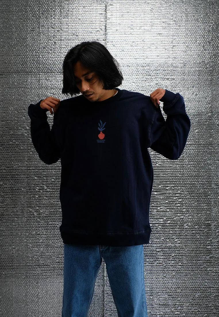 LOTUS NAVY CREWNECK