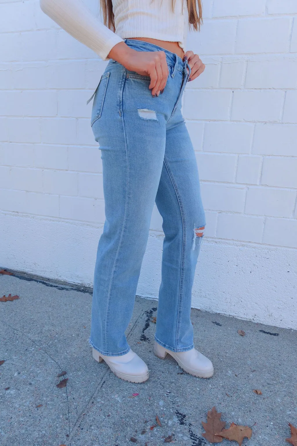 Lovervet High Rise Slim Wide Jean