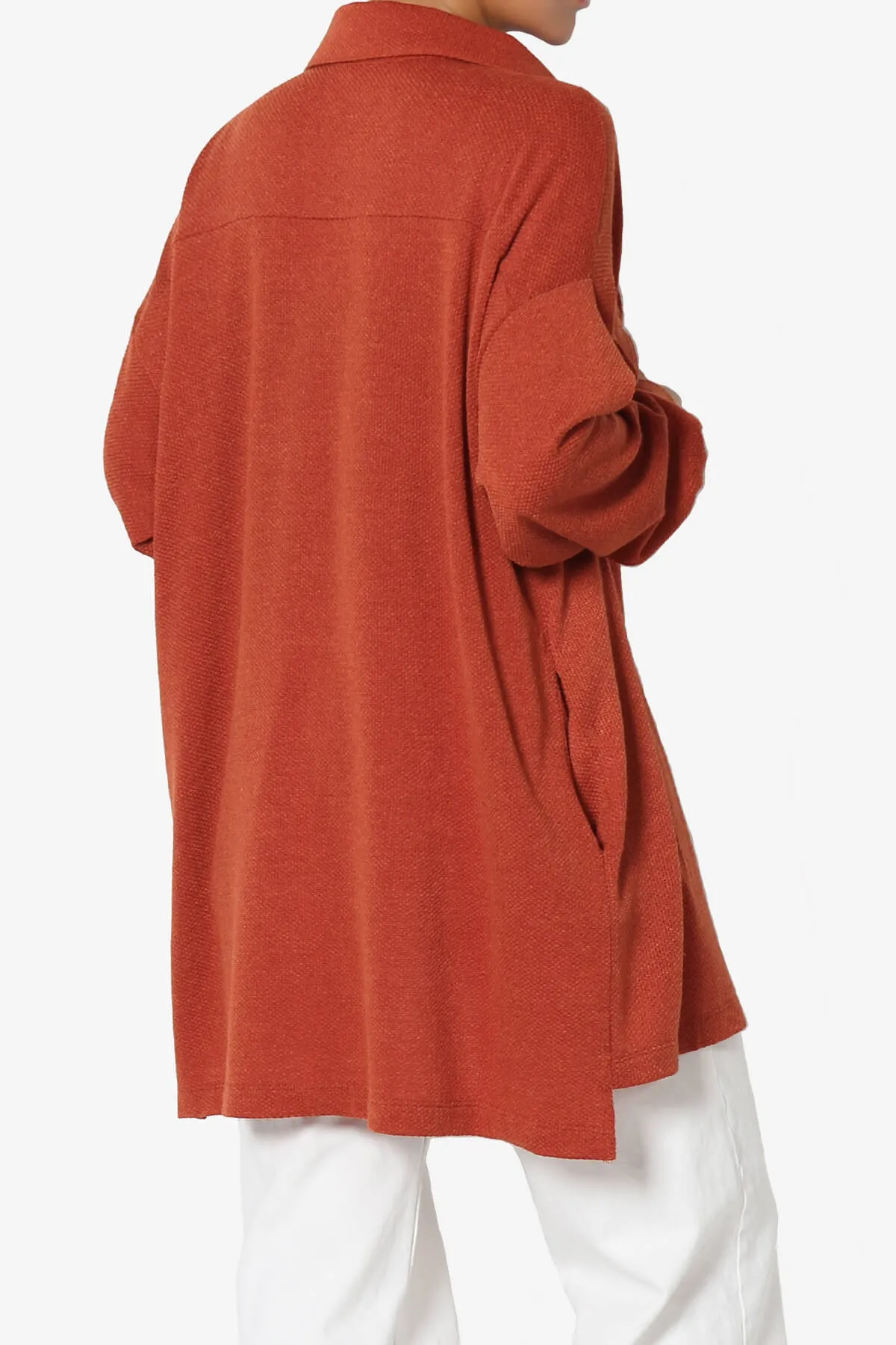 Matryx Jacquard Oversized Shirts Shacket