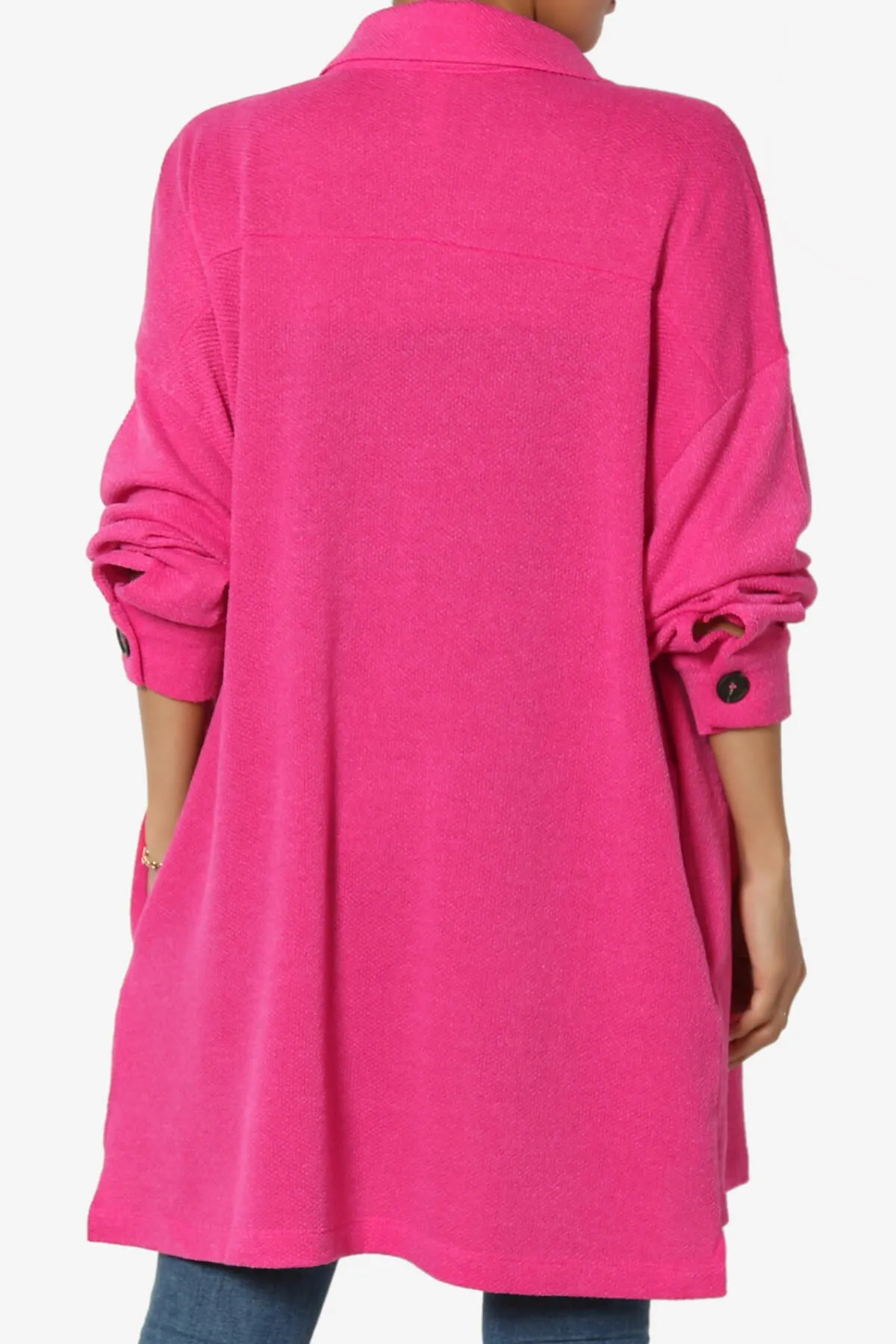 Matryx Jacquard Oversized Shirts Shacket