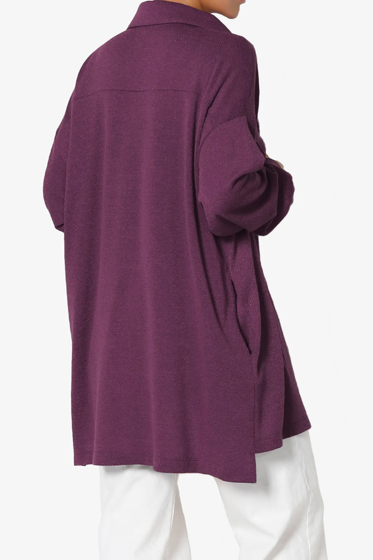 Matryx Jacquard Oversized Shirts Shacket