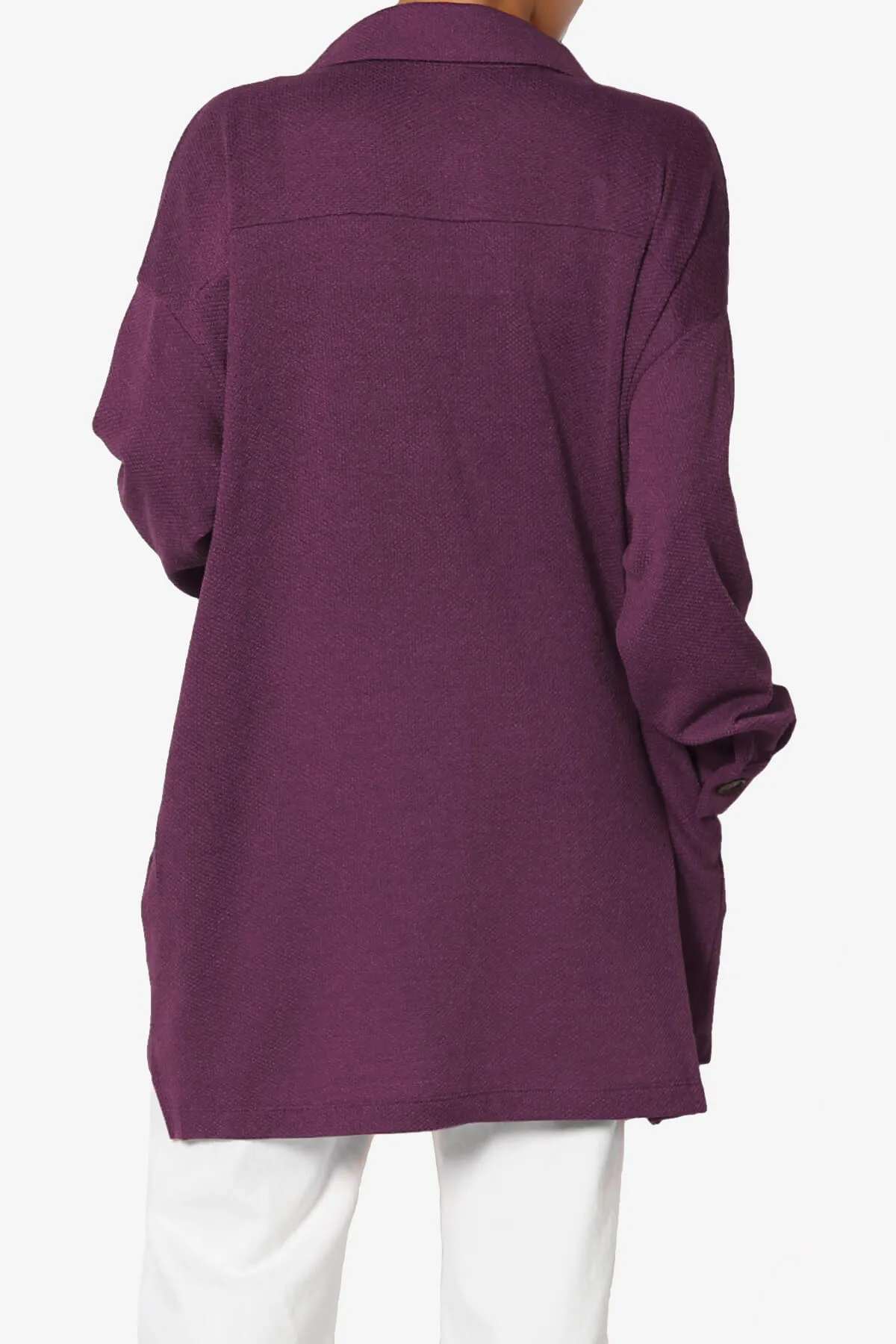 Matryx Jacquard Oversized Shirts Shacket