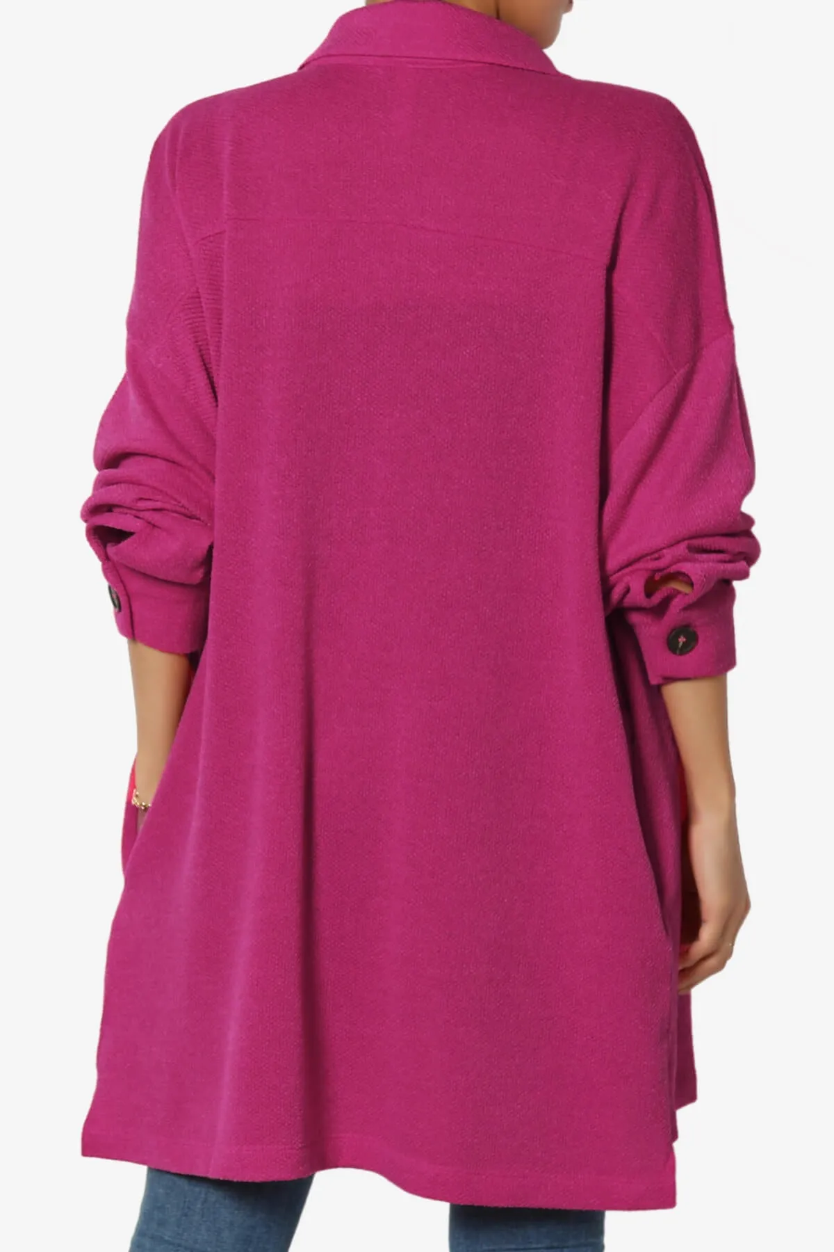 Matryx Jacquard Oversized Shirts Shacket