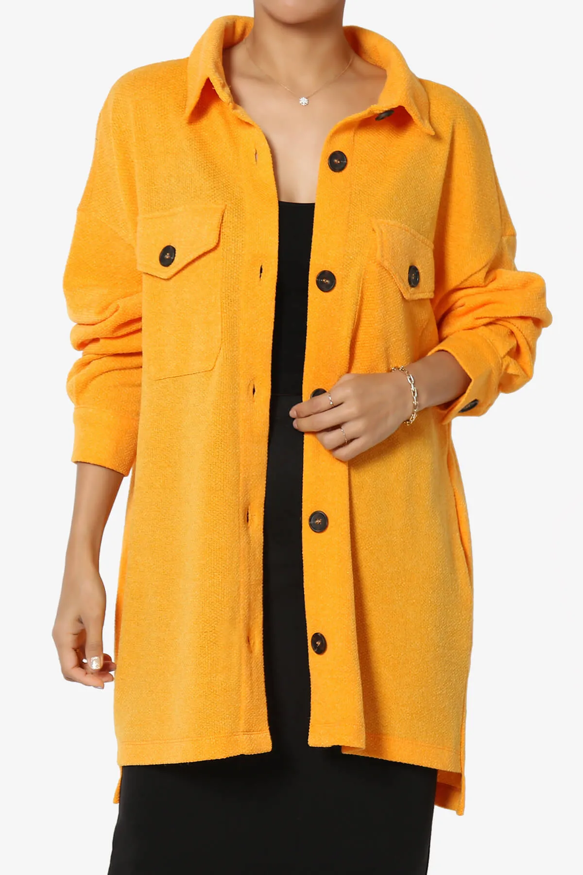 Matryx Jacquard Oversized Shirts Shacket