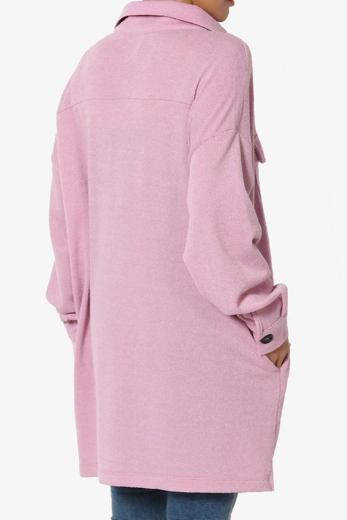 Matryx Jacquard Oversized Shirts Shacket