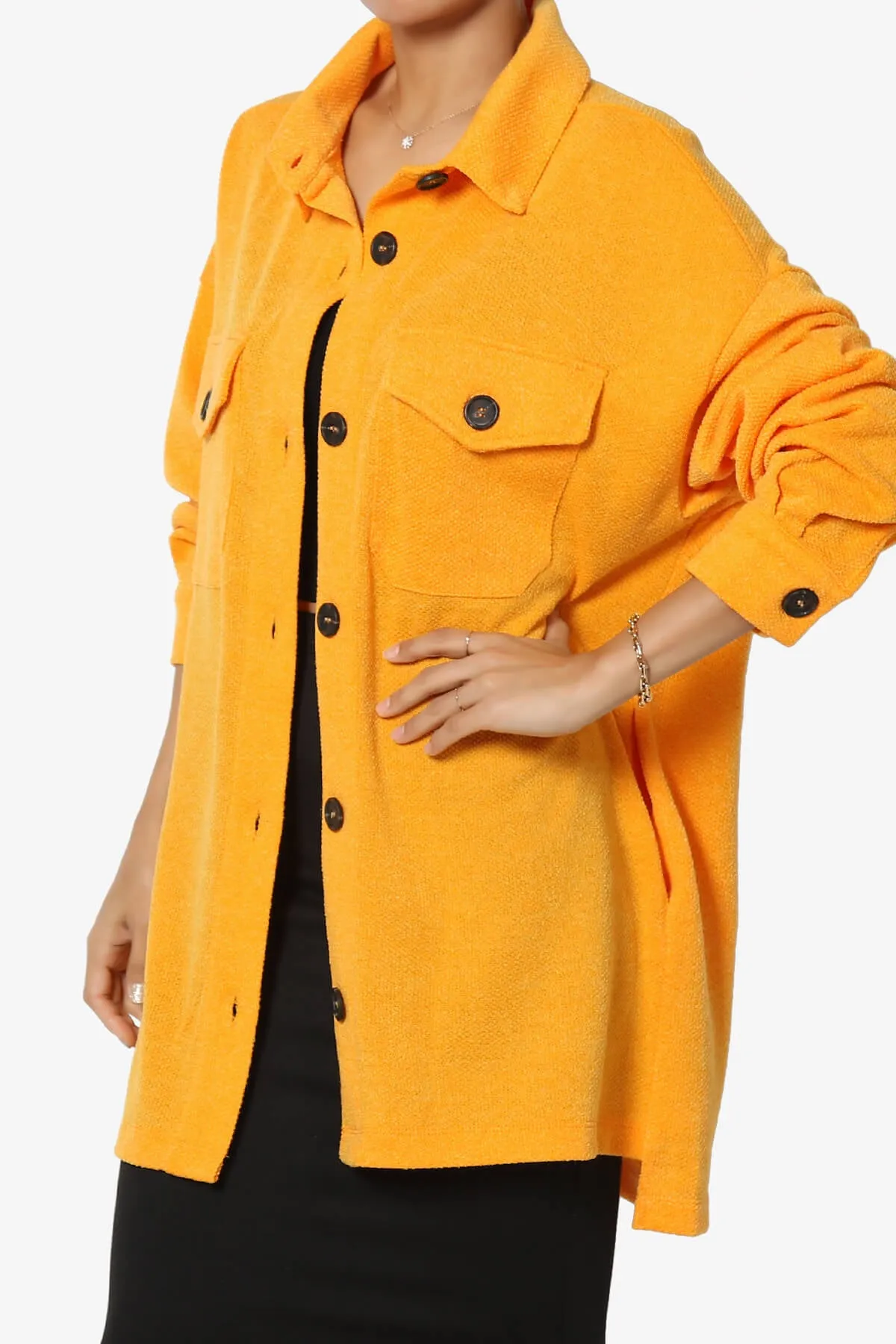 Matryx Jacquard Oversized Shirts Shacket