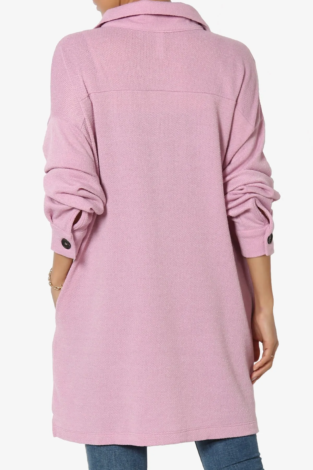 Matryx Jacquard Oversized Shirts Shacket