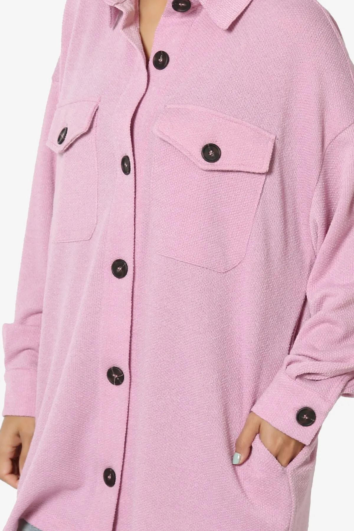 Matryx Jacquard Oversized Shirts Shacket