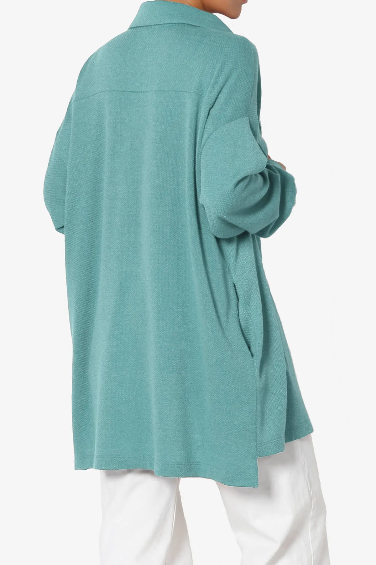 Matryx Jacquard Oversized Shirts Shacket