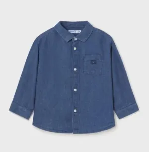 Mayoral infant boy chambray shirt