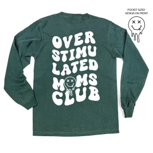 Melting Motherhood - OVERSTIMULATED MOMS CLUB - (w/ Melty X Squiggle Smiley) - LONG SLEEVE COMFORT COLORS TEE