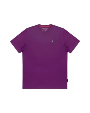 Mens Crew Neck Jersey T-shirt - Plum A11