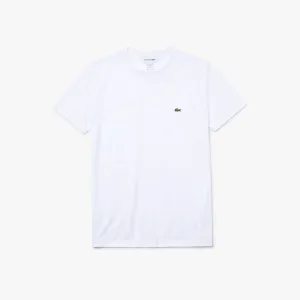Men's Lacoste Crew Neck Pima Cotton Jersey T-Shirt White