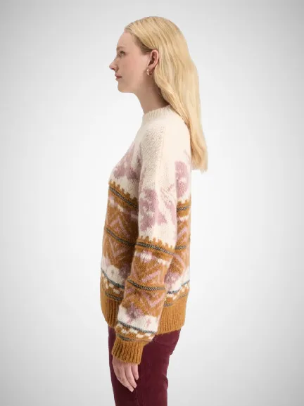Metallic Fair Isle Pullover