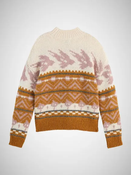 Metallic Fair Isle Pullover