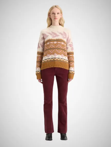 Metallic Fair Isle Pullover