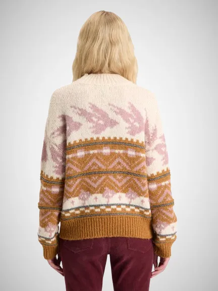 Metallic Fair Isle Pullover