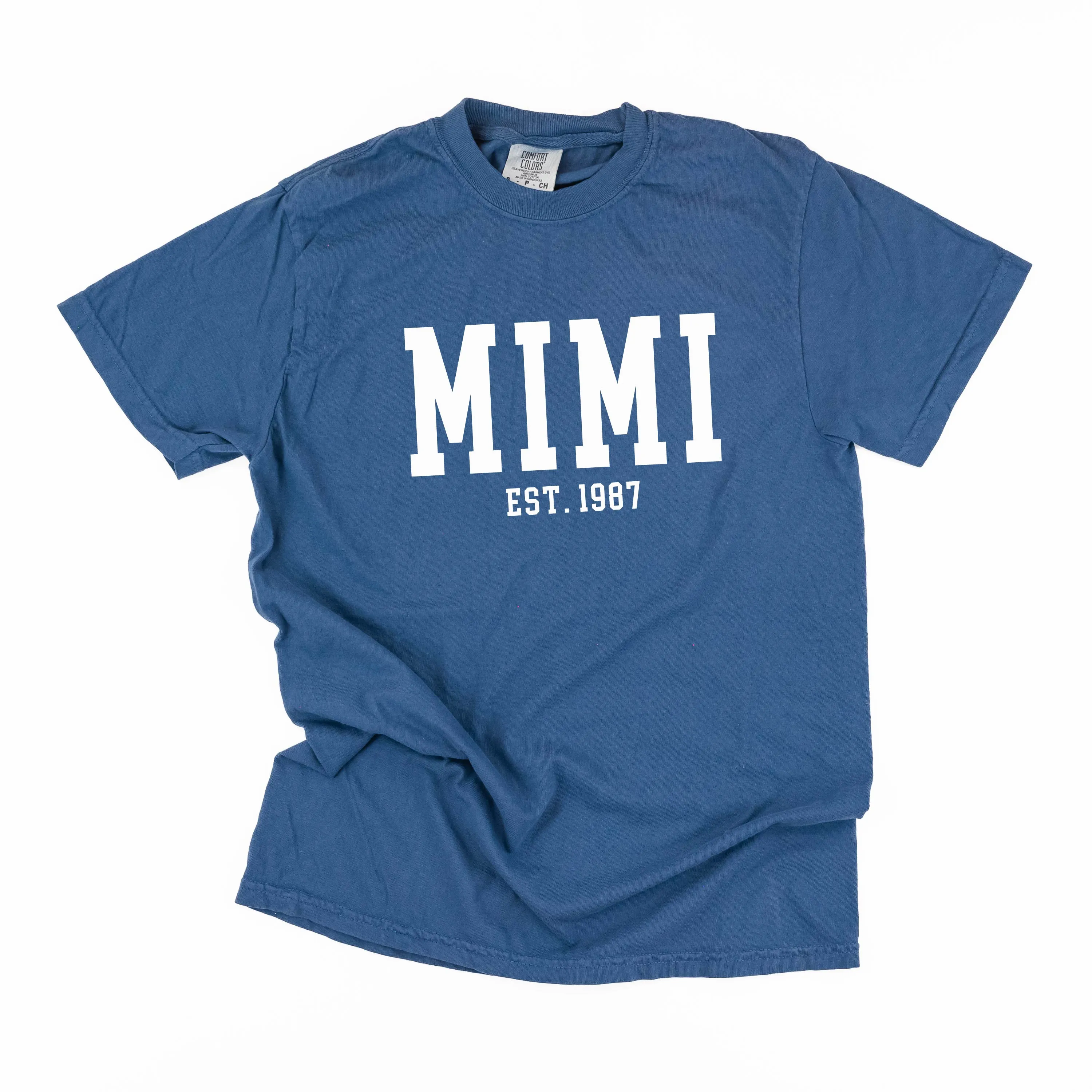 Mimi - EST. (Select Your Year) - SHORT SLEEVE COMFORT COLORS TEE