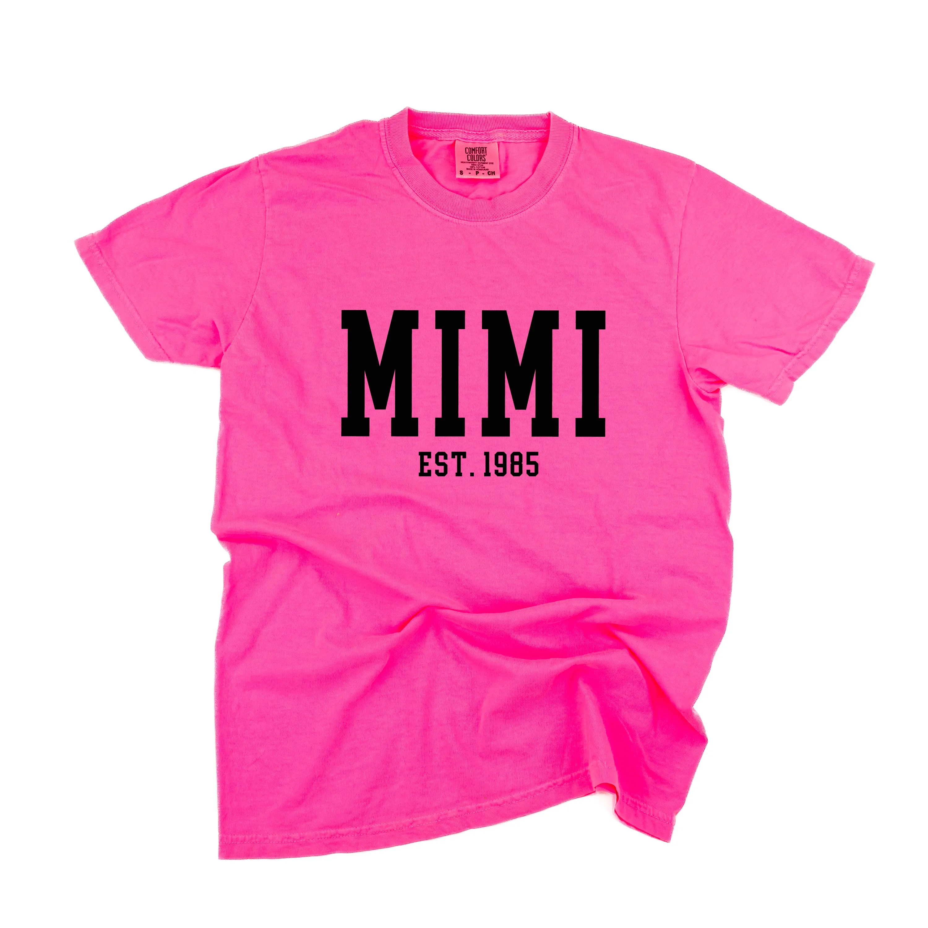 Mimi - EST. (Select Your Year) - SHORT SLEEVE COMFORT COLORS TEE