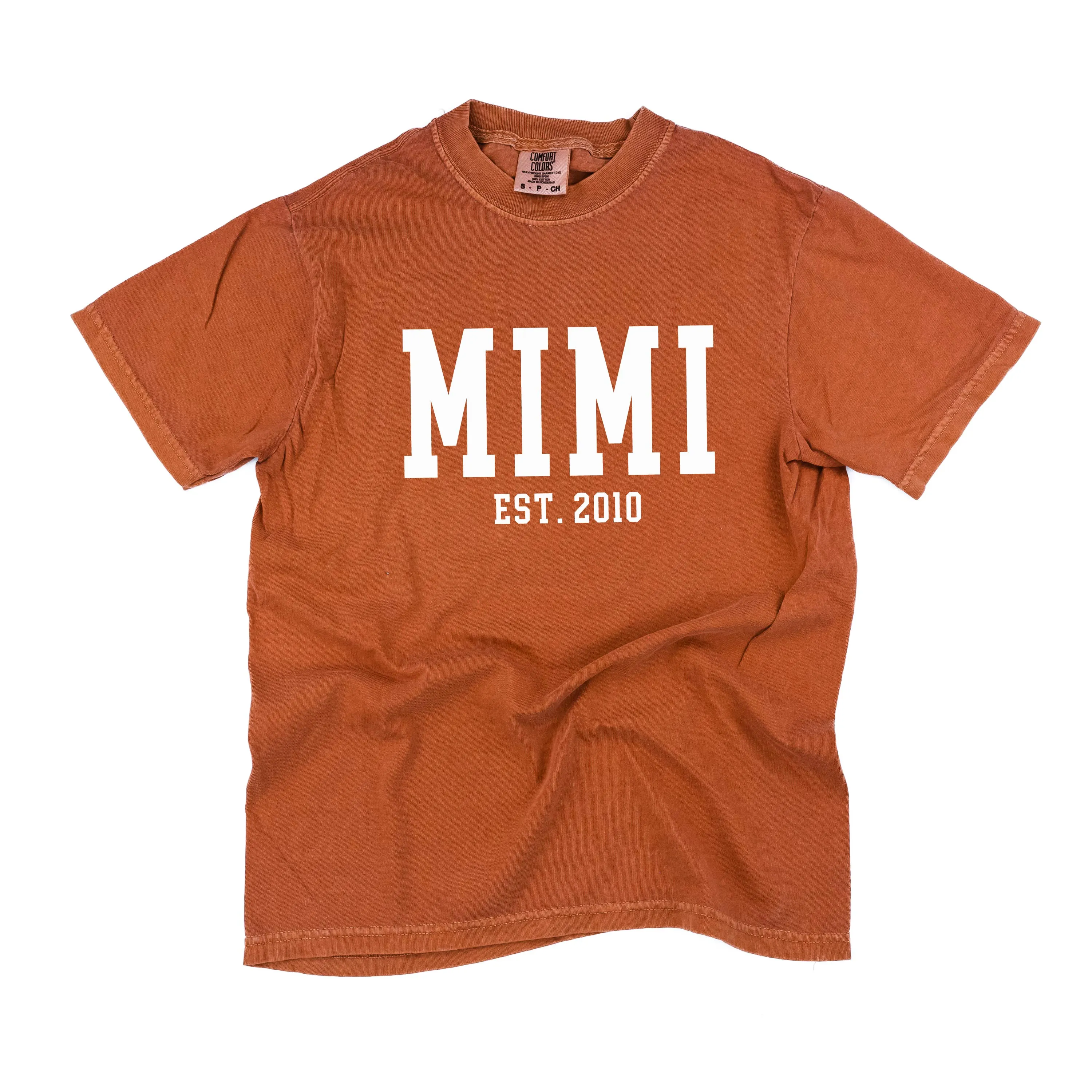 Mimi - EST. (Select Your Year) - SHORT SLEEVE COMFORT COLORS TEE
