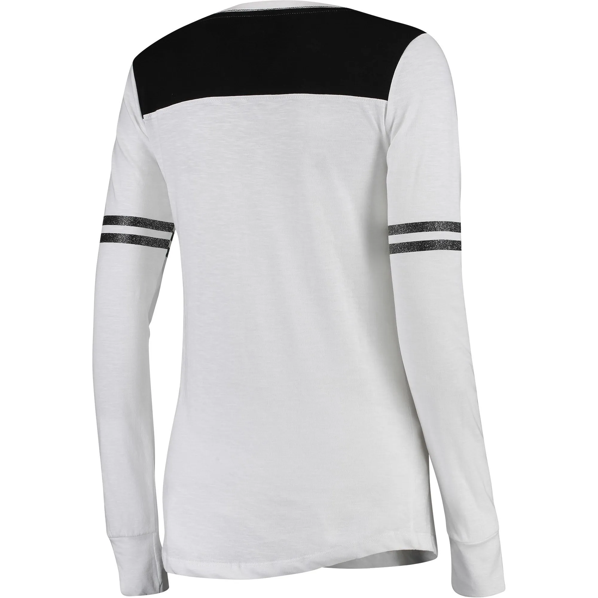 New Era NFL Women's Carolina Panthers Hang Time Glitter Long Sleeve T-Shirt