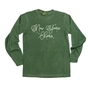 New Years Cheers - Stars/Script - LONG SLEEVE Comfort Colors Tee