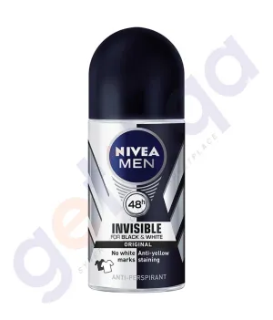 NIVEA 50ML MEN INVISIBLE FOR BLACK&WHITE ROLL-ON (82245)