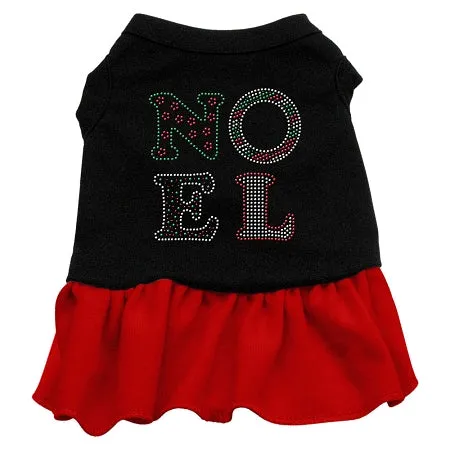 Noel Rhinestone Dress Black With Red Xl
