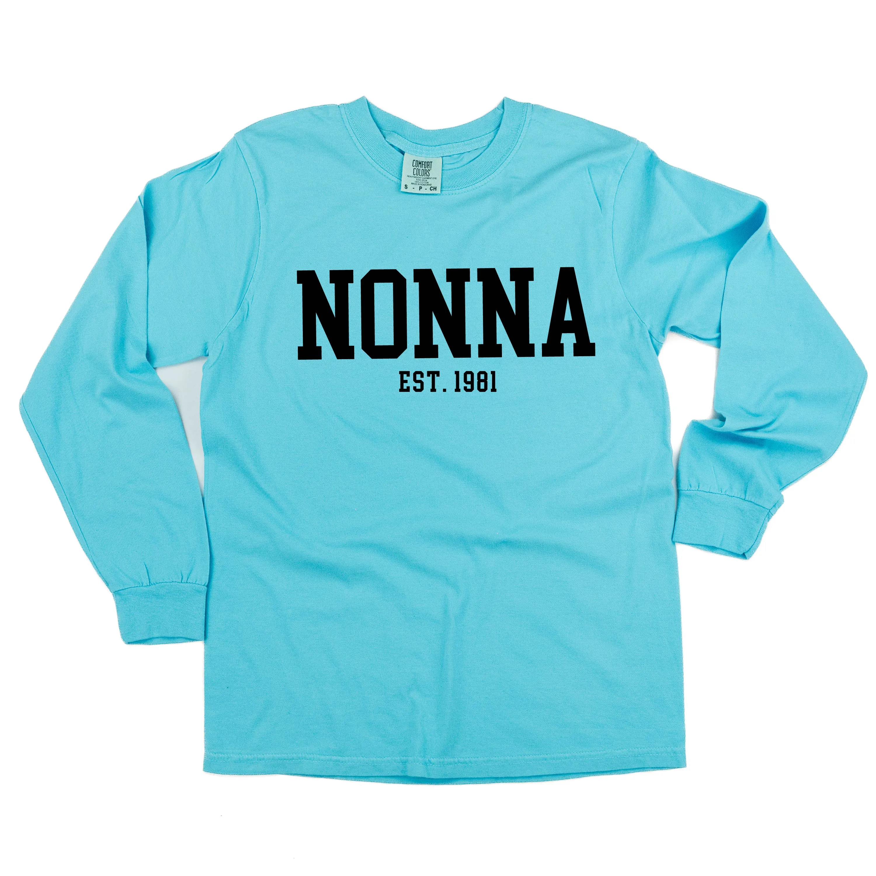 Nonna - EST. (Select Your Year) - LONG SLEEVE COMFORT COLORS TEE