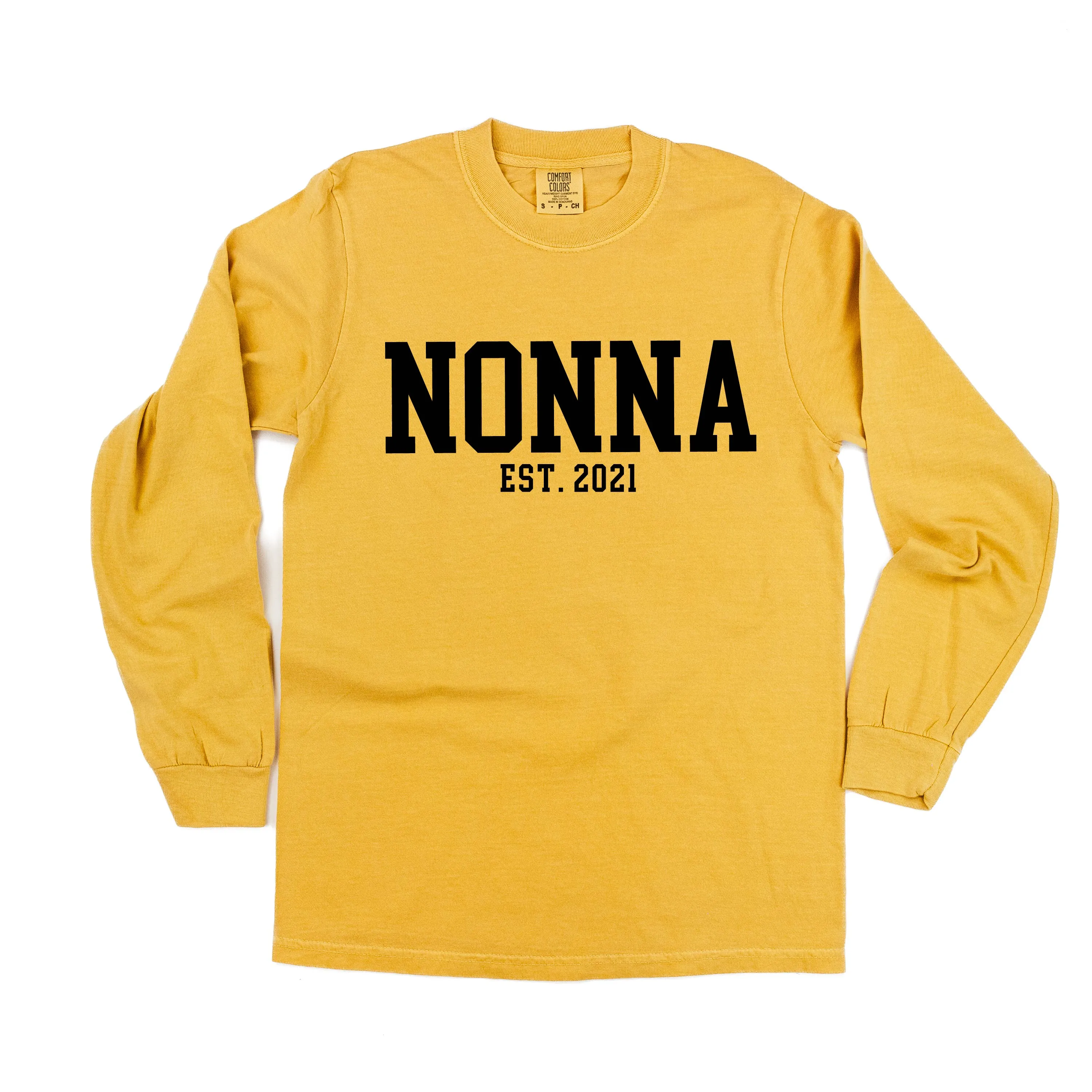 Nonna - EST. (Select Your Year) - LONG SLEEVE COMFORT COLORS TEE