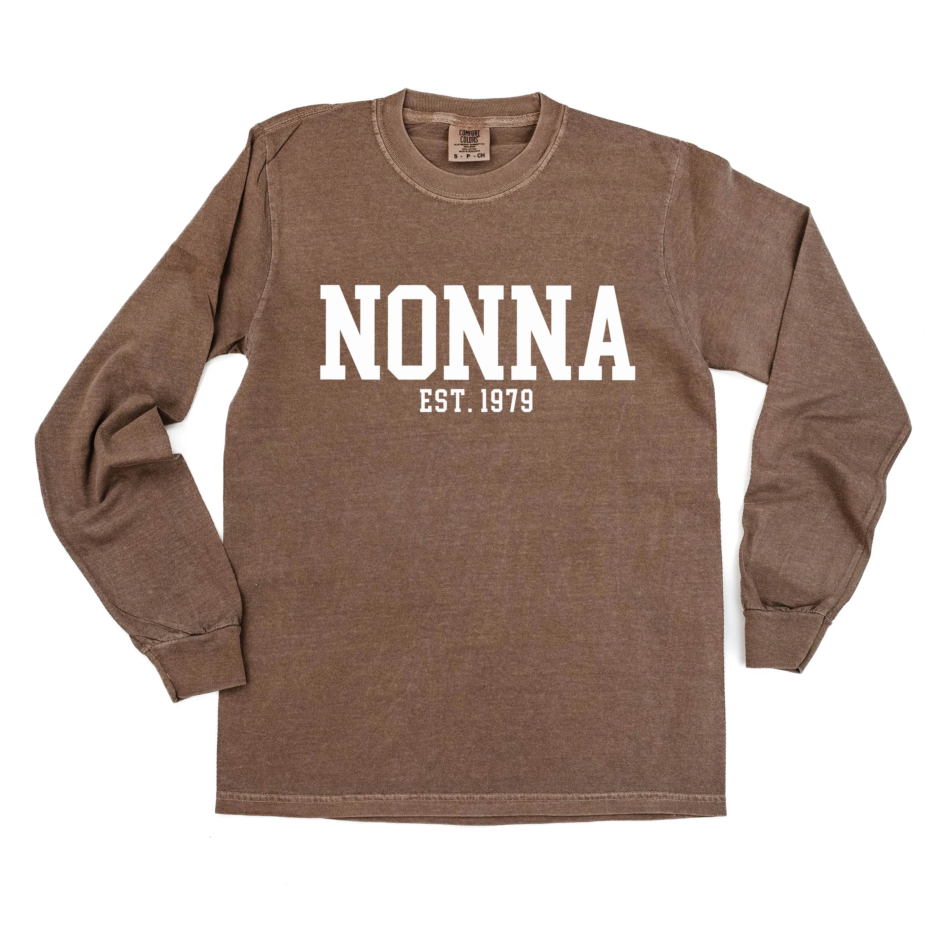 Nonna - EST. (Select Your Year) - LONG SLEEVE COMFORT COLORS TEE