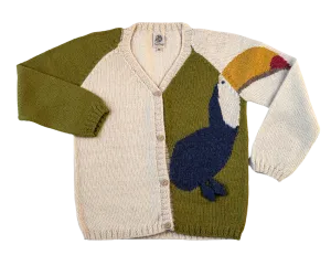 NW613 TIPPY TOE TOUCAN CARDIGAN