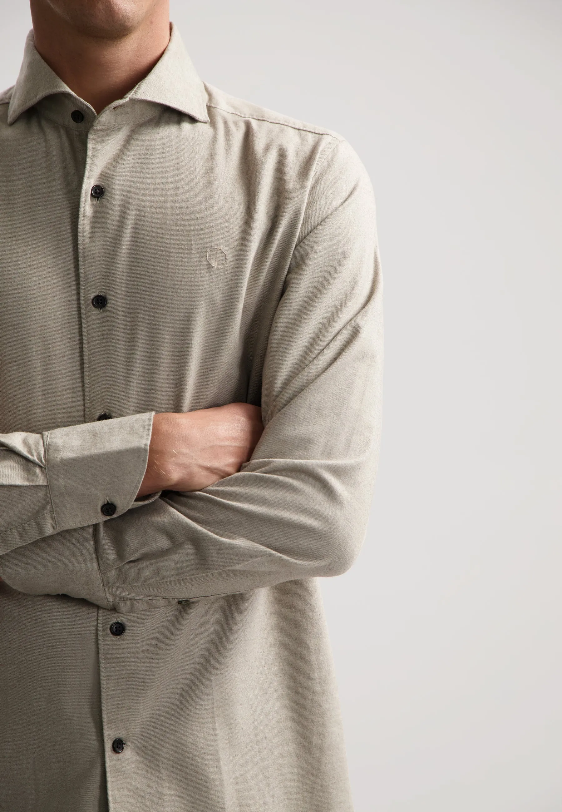 Olav Longsleeve Shirt in Drift Wood