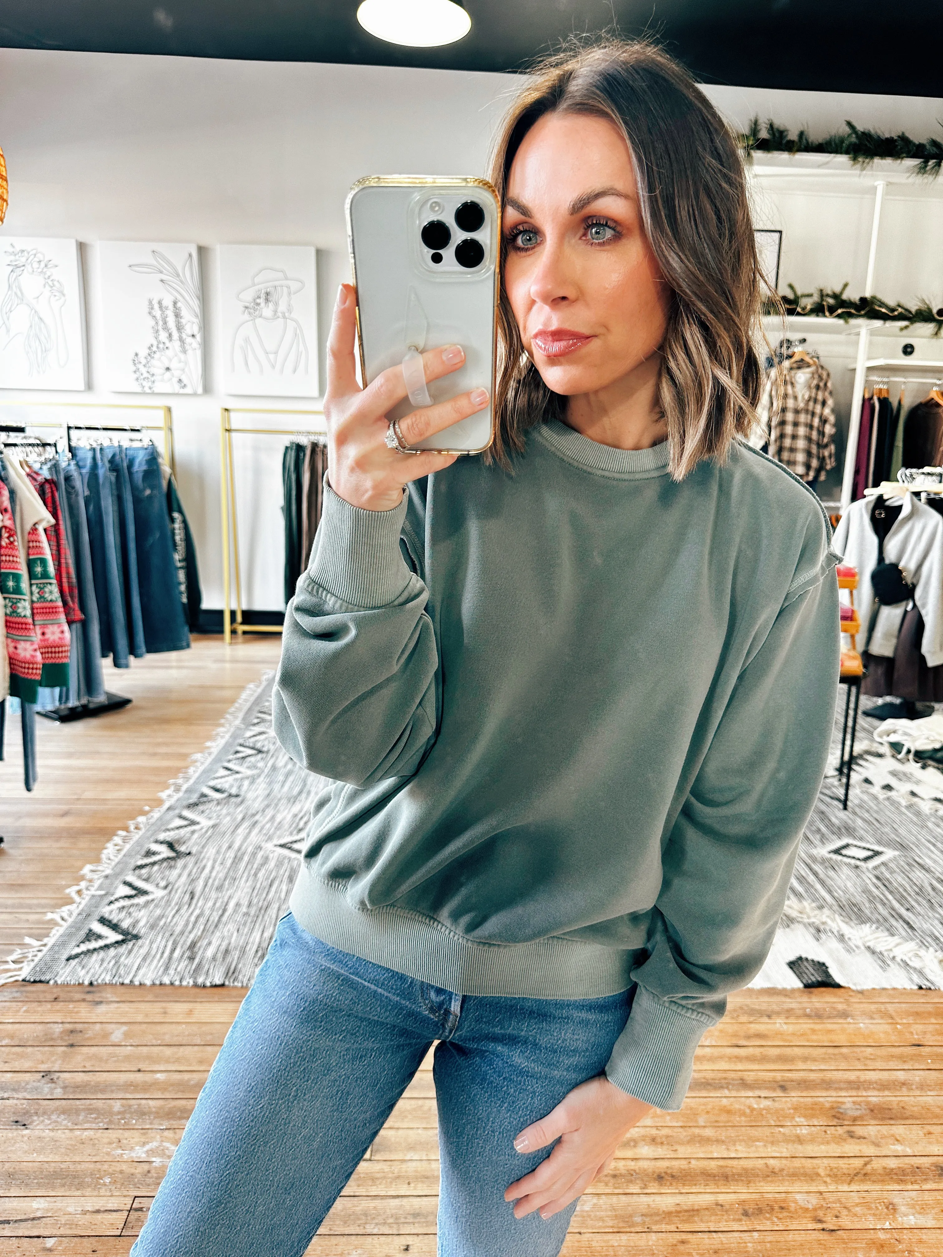 Owen Boho Raw Hem Sweatshirt - 4 Colors -ALL SALES FINAL