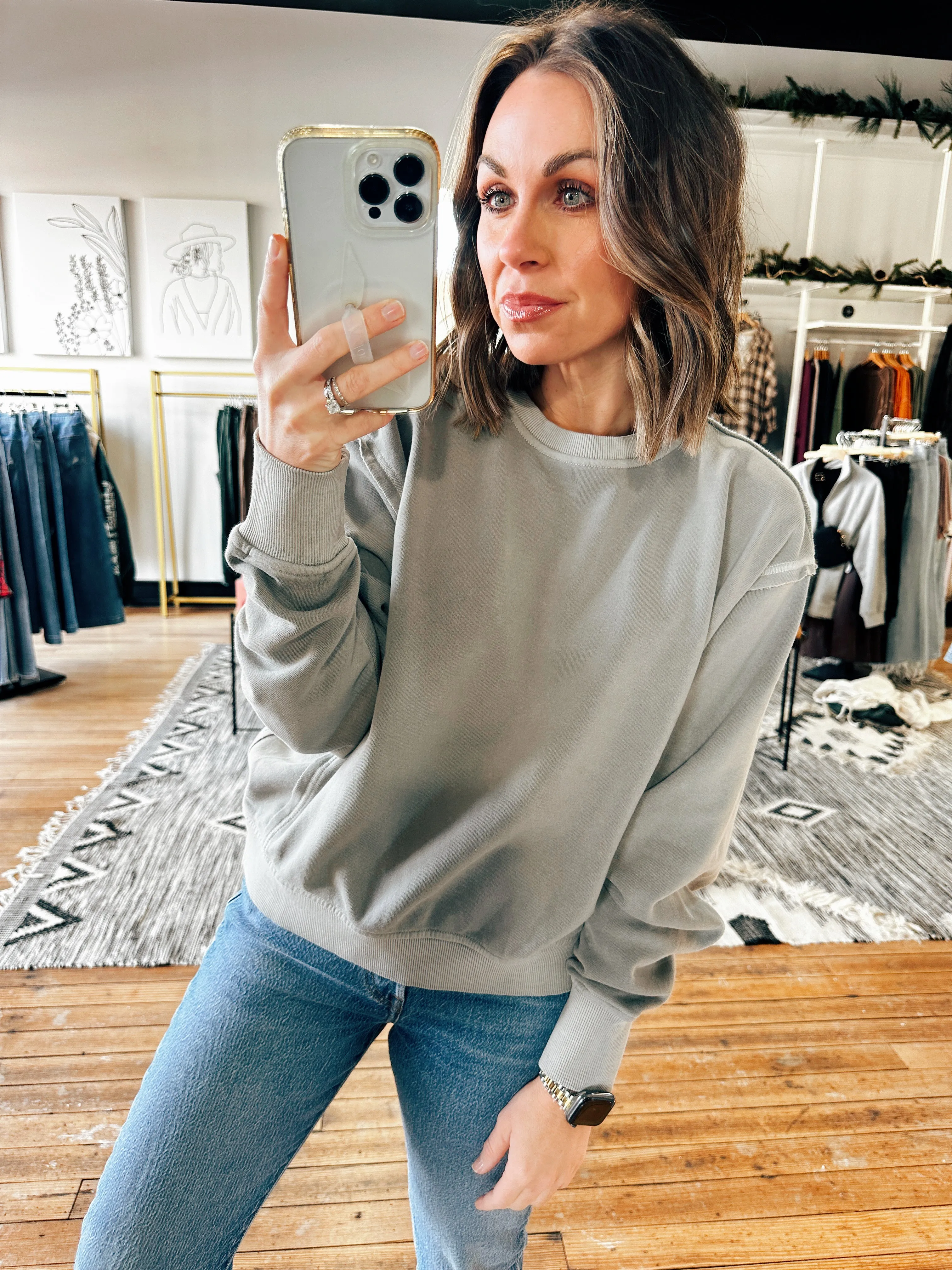 Owen Boho Raw Hem Sweatshirt - 4 Colors -ALL SALES FINAL