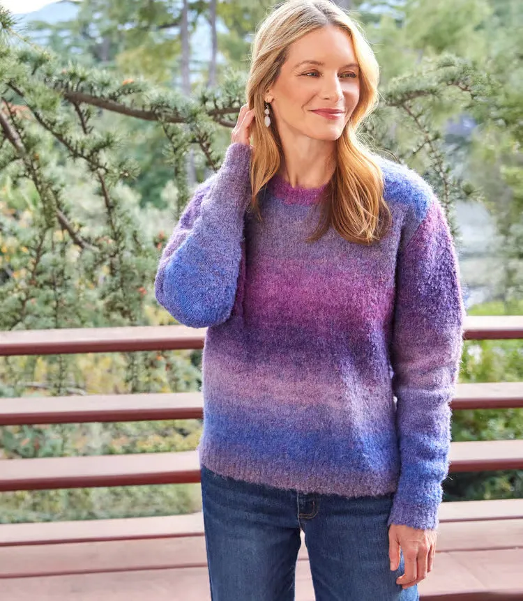 Portia Plum Ombre Boucle Sweater - Karen Kane 3N94273
