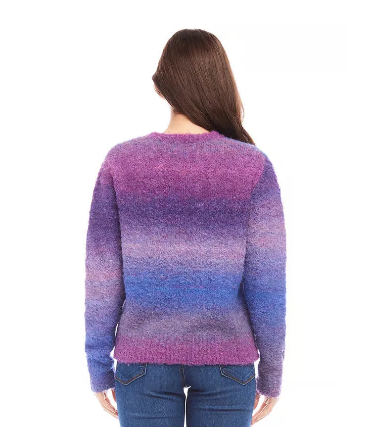 Portia Plum Ombre Boucle Sweater - Karen Kane 3N94273