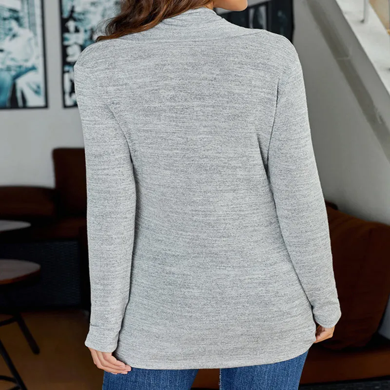 Pullover Zipper Slim Long Hoodie