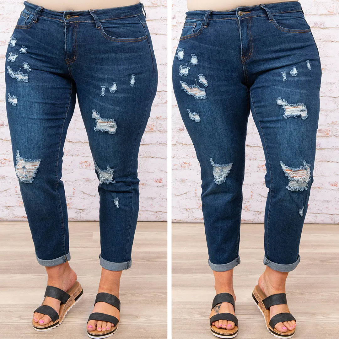 Sentimental Feelings Jeans, Dark Wash