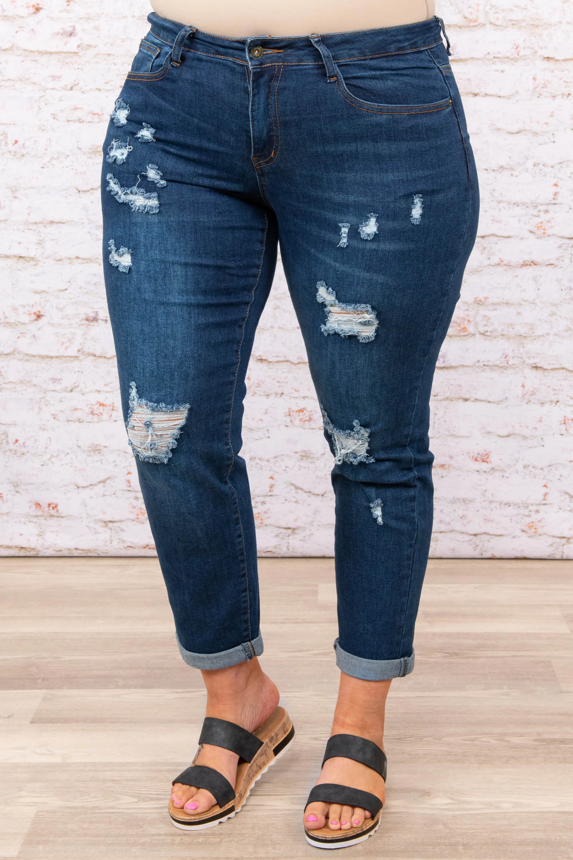Sentimental Feelings Jeans, Dark Wash