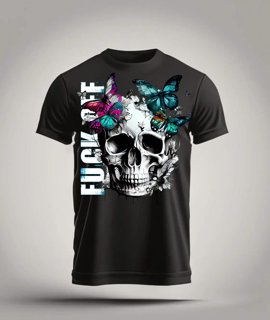 Skull with Butterflies T-Shirts | Grooveman Music