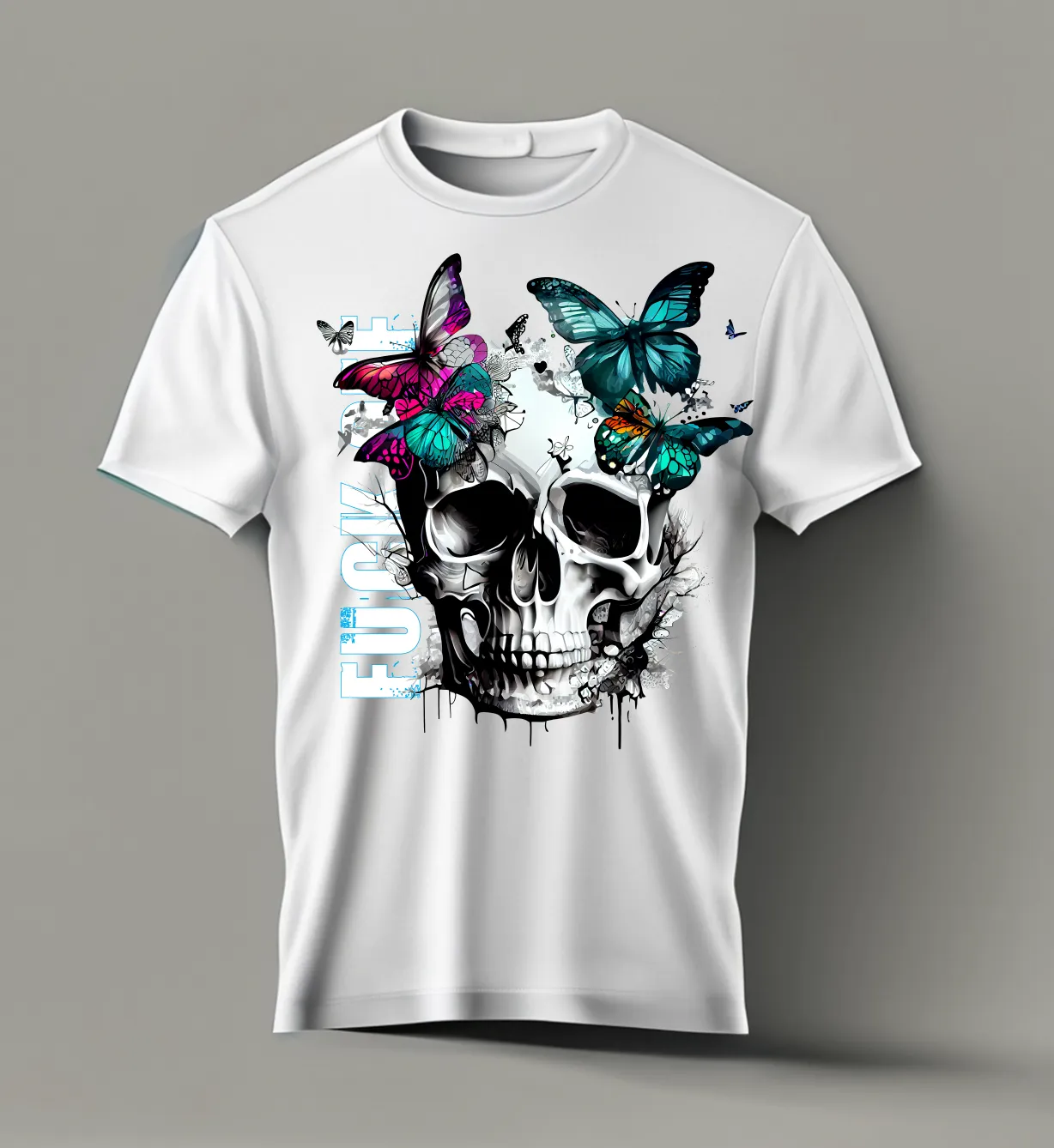 Skull with Butterflies T-Shirts | Grooveman Music